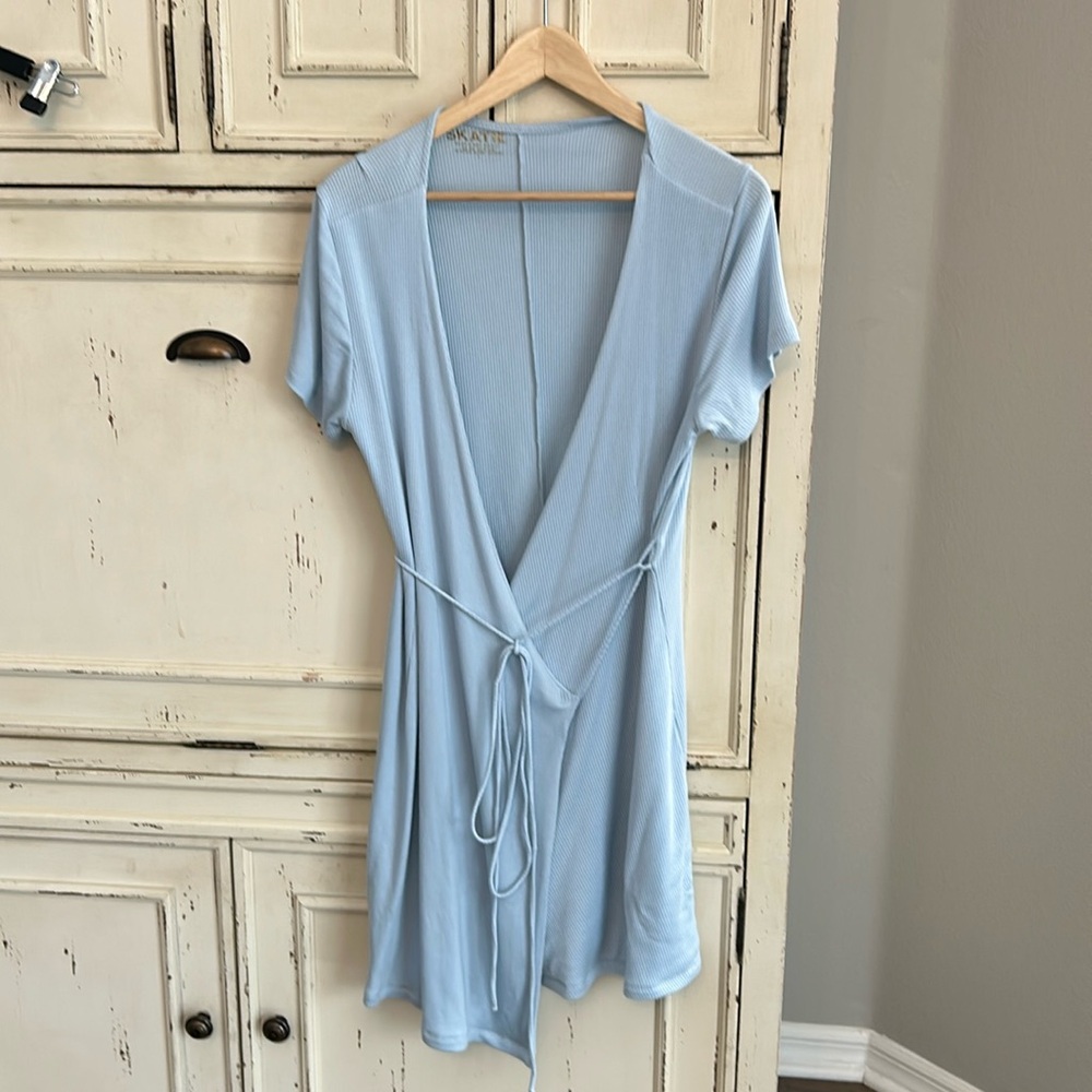 SKATIE LARGE WRAPPED BLUE DRESS EUC